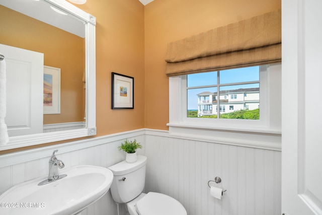 bathroom with sink and toilet