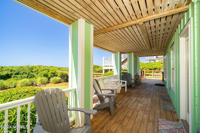 view of wooden terrace