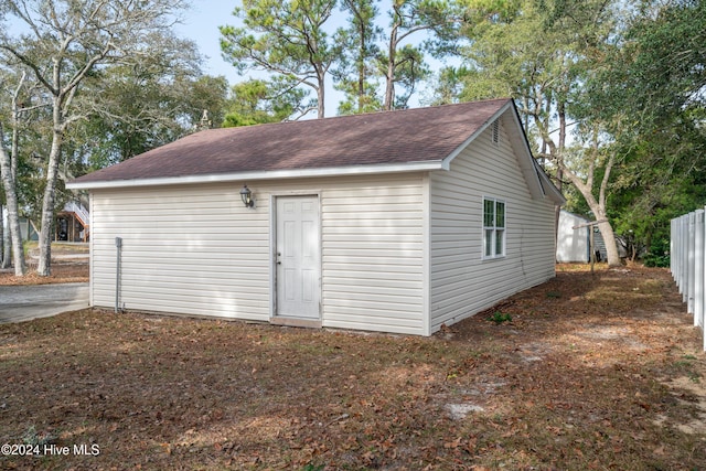 view of outdoor structure