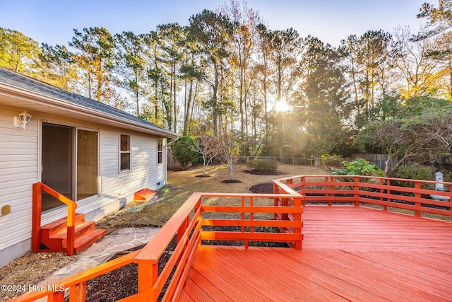 view of wooden terrace