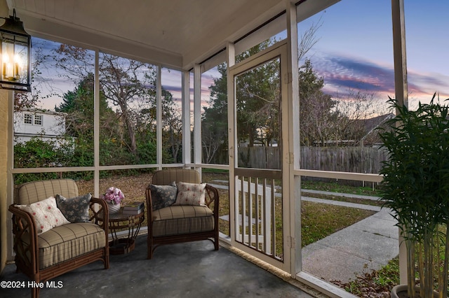 view of sunroom / solarium