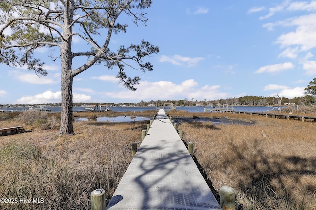 view of yard featuring a water view