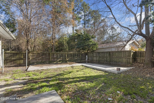 view of yard featuring a patio