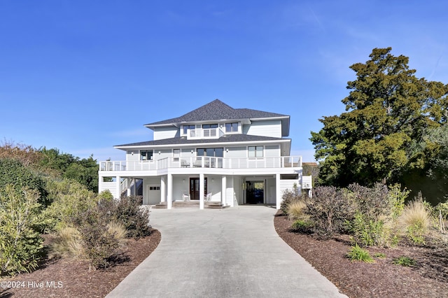 view of front of house with a carport