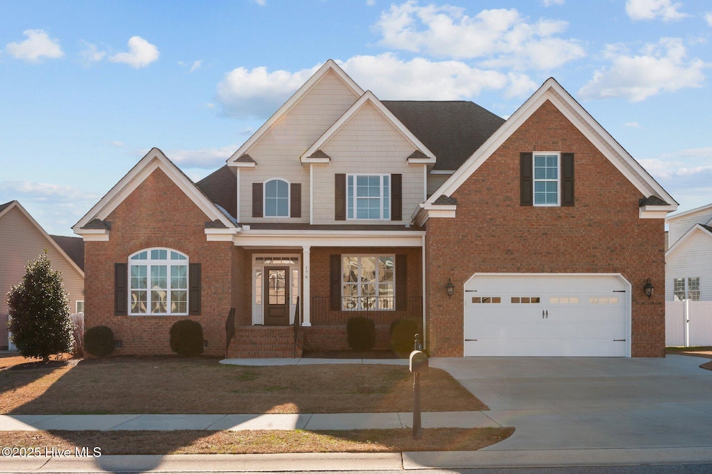 view of front of house featuring a garage