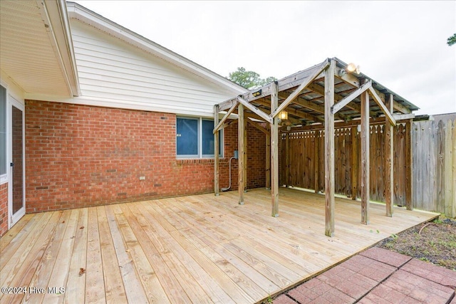 view of wooden deck