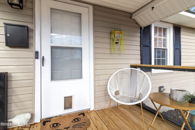 view of doorway to property