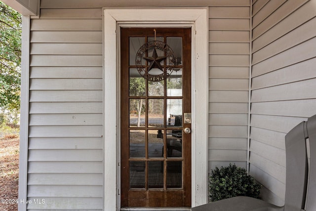 view of doorway to property