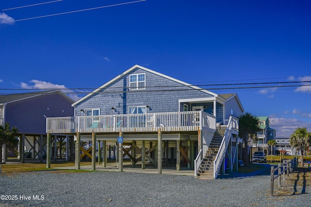 rear view of house with a deck