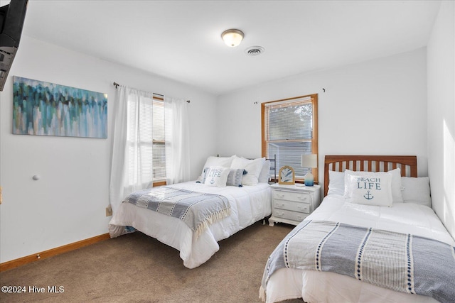 view of carpeted bedroom