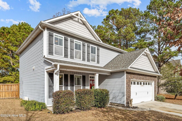 view of property with a garage