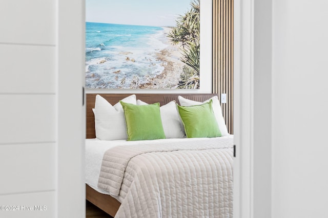 bedroom featuring hardwood / wood-style floors