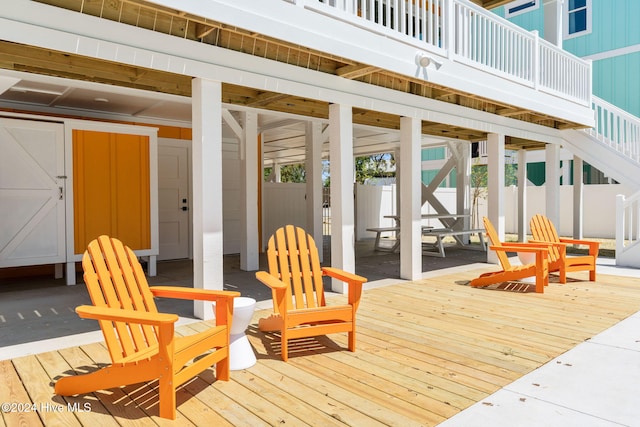 view of wooden deck