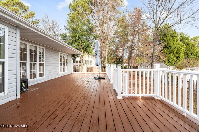 view of wooden deck