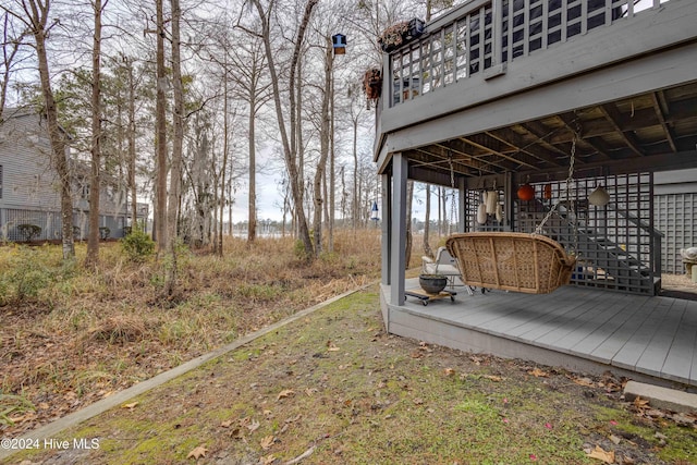 deck with stairway