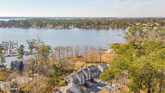 exterior space featuring a water view