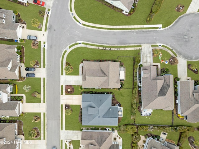 bird's eye view with a residential view