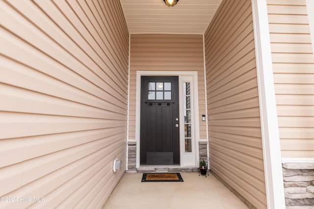 view of doorway to property