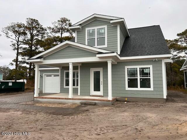 view of front of house with covered porch