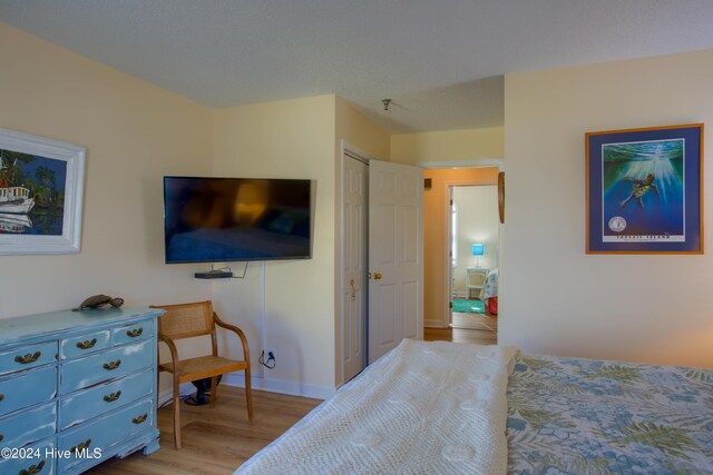 bedroom with a textured ceiling