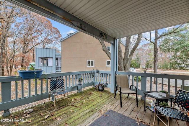 view of wooden deck