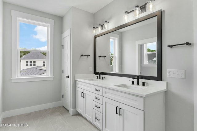 bathroom featuring vanity