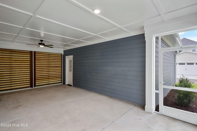 view of patio / terrace with ceiling fan