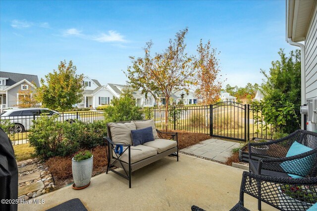 611 Edgerton Dr, Wilmington, NC 28412 - view of patio / terrace with fence and a residential view