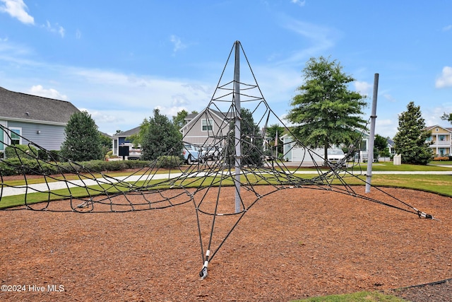 view of community with a playground