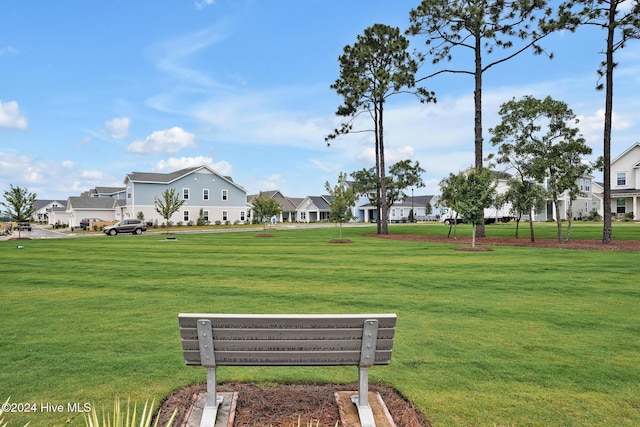 view of home's community featuring a lawn