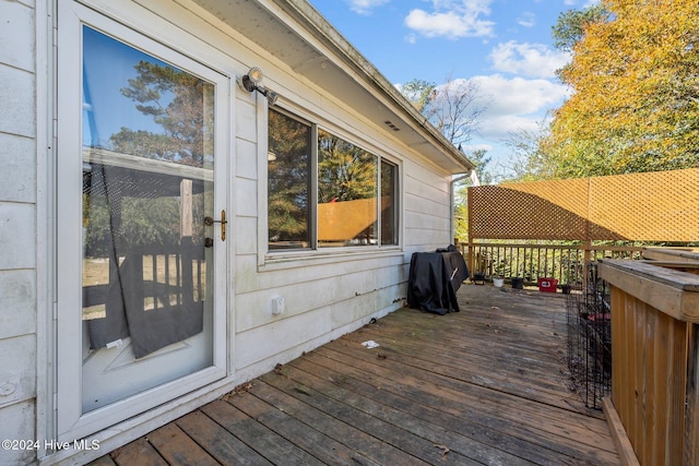 view of wooden deck