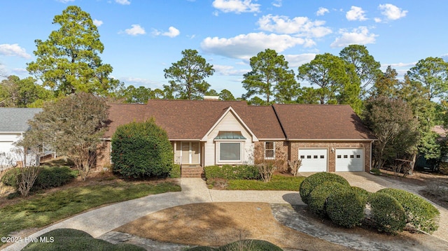 view of front facade with a garage