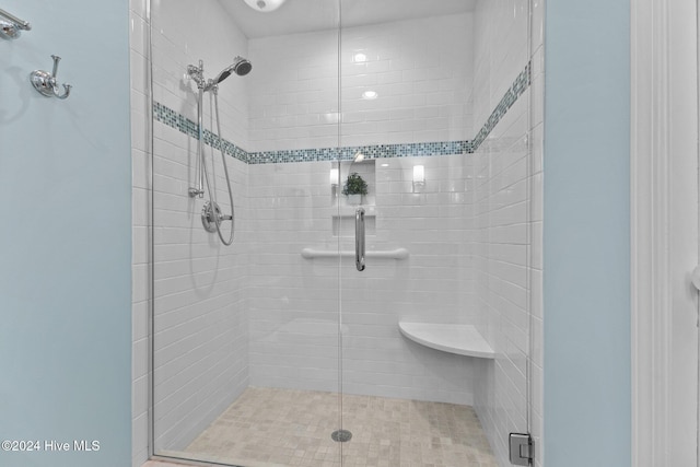 bathroom with walk in shower