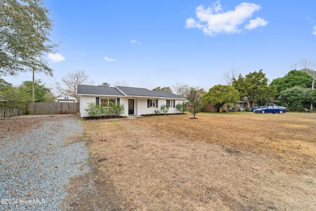 view of single story home