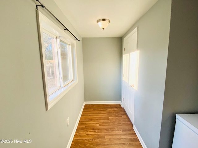 hallway featuring light hardwood / wood-style flooring