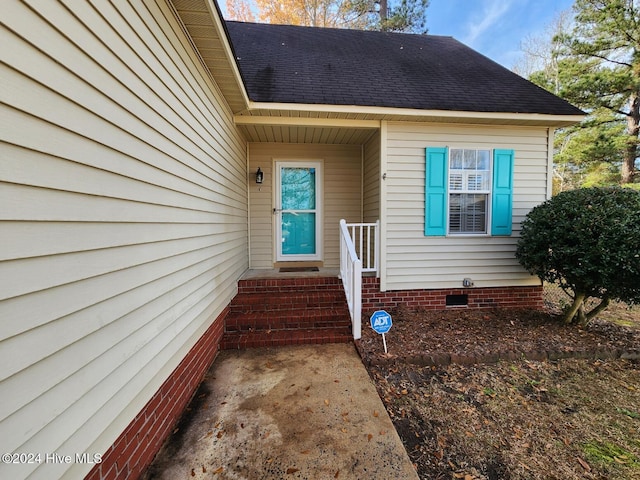 view of doorway to property