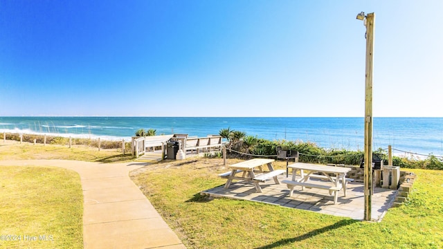 water view with a beach view