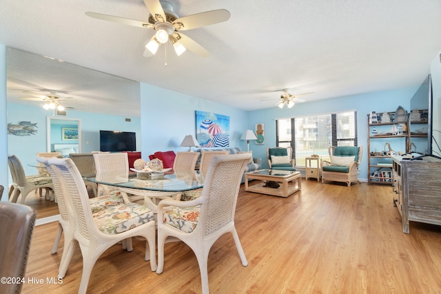 dining area featuring light hardwood / wood-style flooring