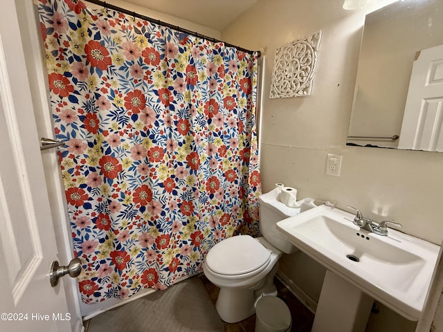 bathroom featuring sink and toilet