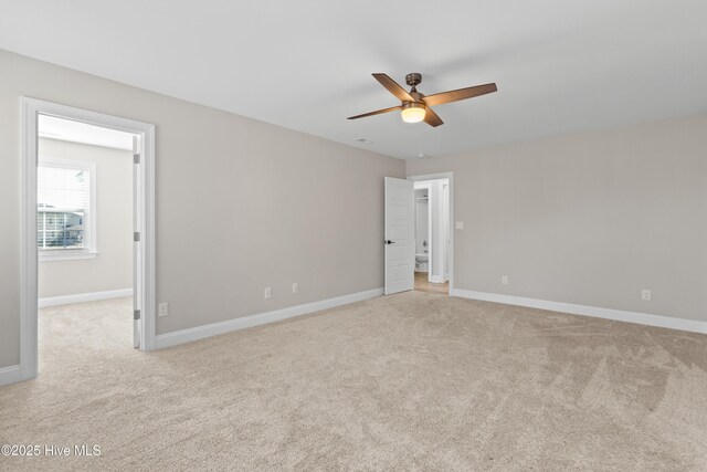 bedroom with ceiling fan and carpet floors