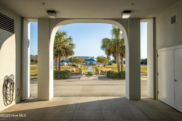 view of patio featuring visible vents