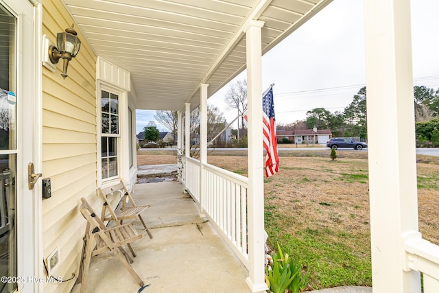 view of patio / terrace with a porch