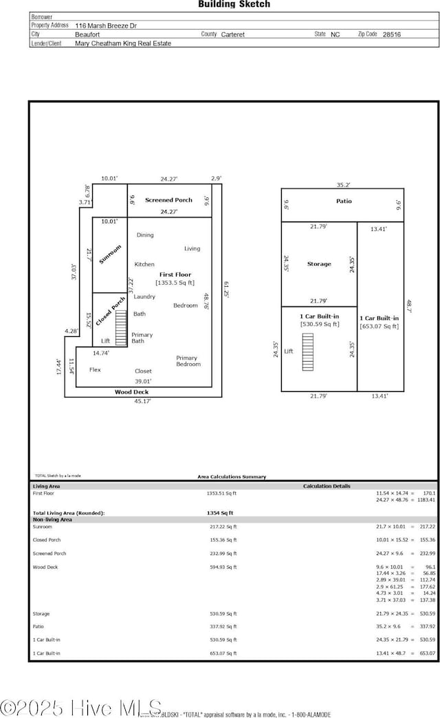 116 Marsh Breeze Dr, Beaufort, NC 28516 - property floor plan