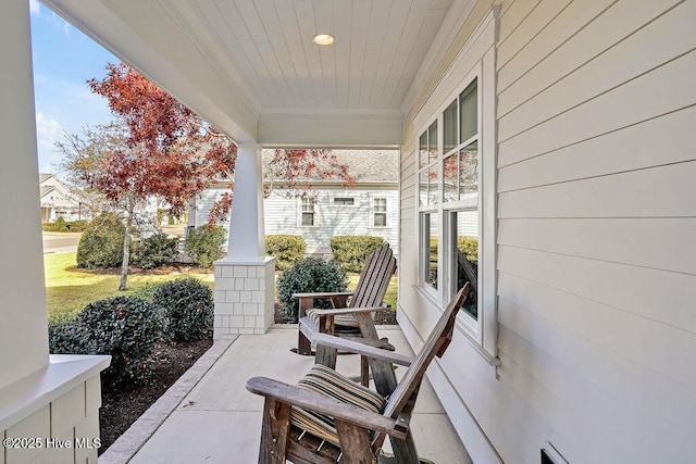 view of patio / terrace with covered porch