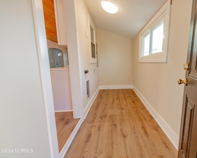 interior space featuring light wood-type flooring