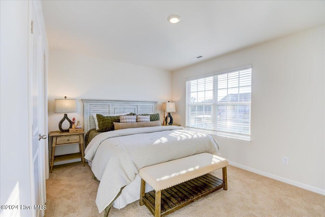 view of carpeted bedroom