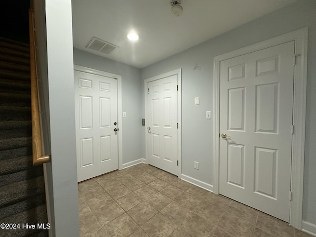 view of tiled foyer