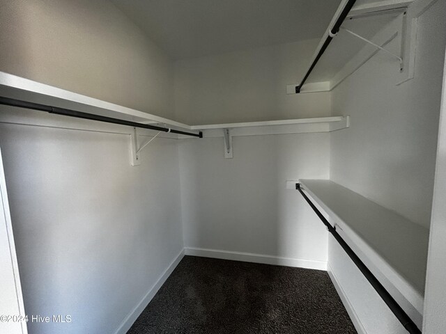 interior space with dark wood-type flooring