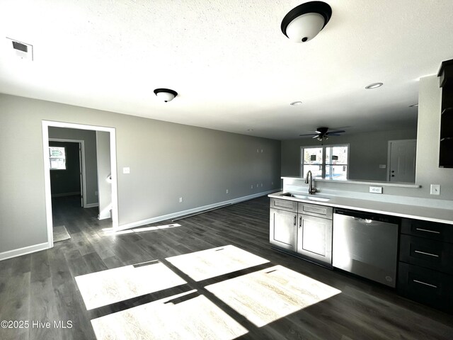 bathroom featuring a textured ceiling and hardwood / wood-style flooring