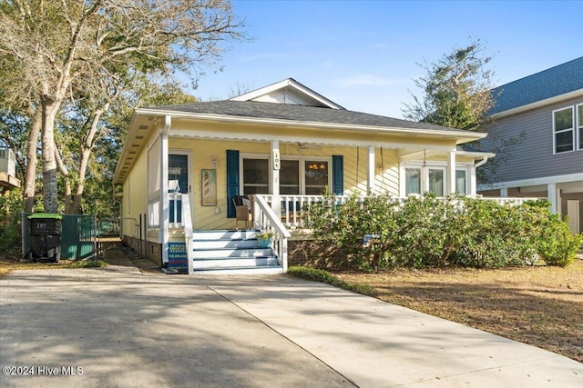 bungalow-style home with a porch